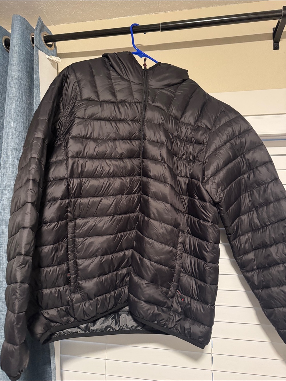 Hawke & Co Black Packable Quilted Hooded Puffer Jacket